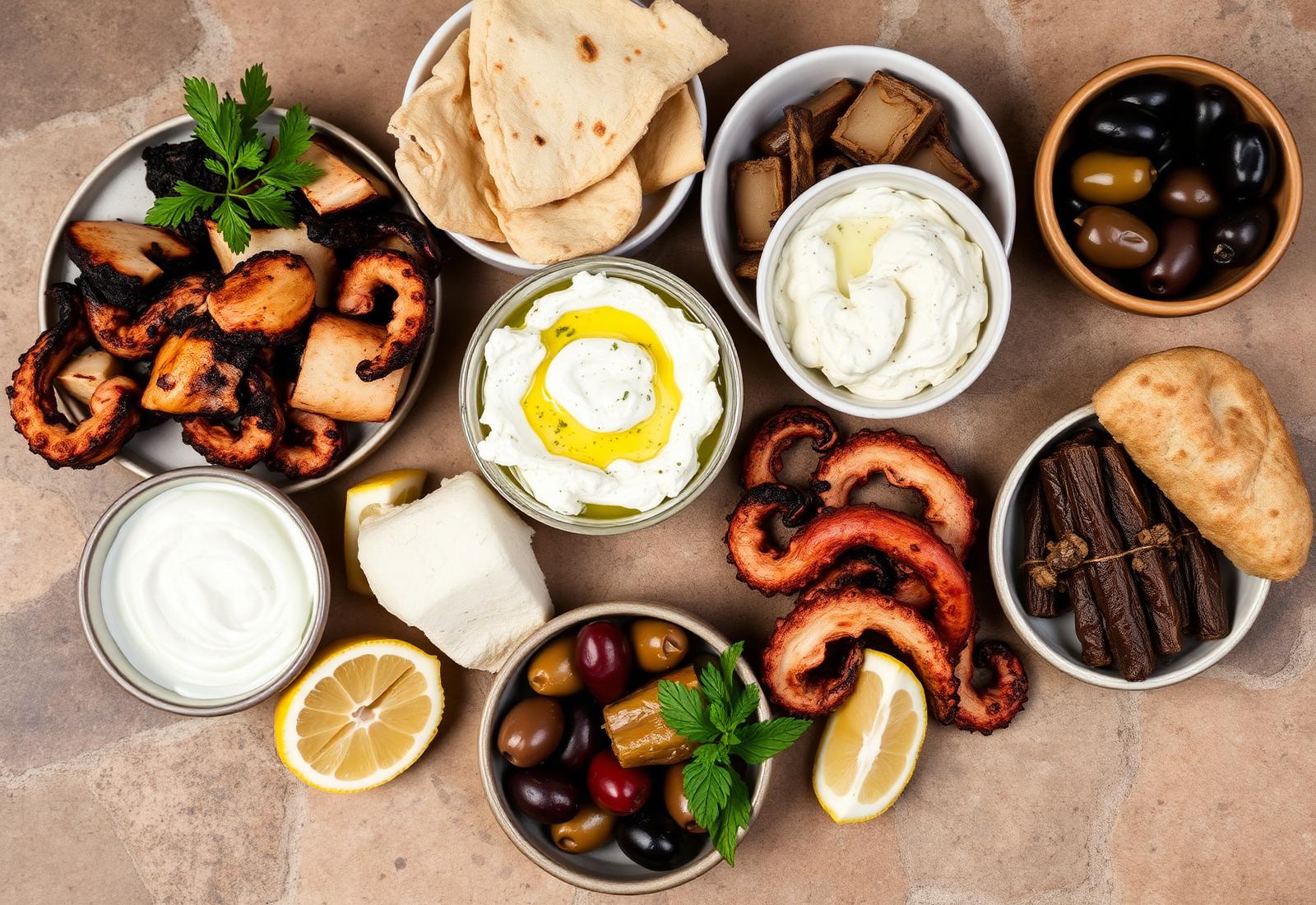 Greek mezze platter